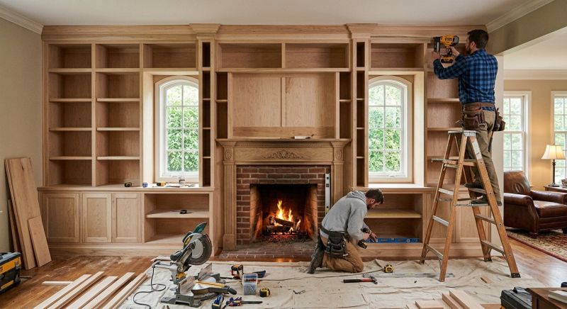Built In Bookshelves Installation in Greensboro, NC